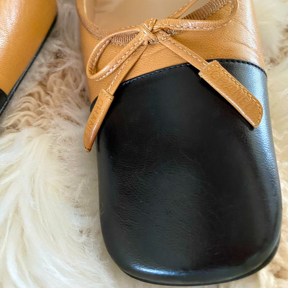 Chanel tan and black shoes size 10 never worn
